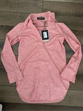 Chiara Boni Pink Button-Down Collared Shirt